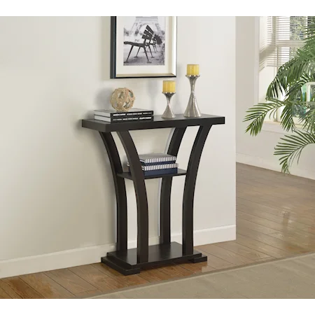 Sleek Black Console Table